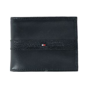 Tommy Hilfiger Men's Leather Ranger RFID Bifold Wallet with Coin Pocket